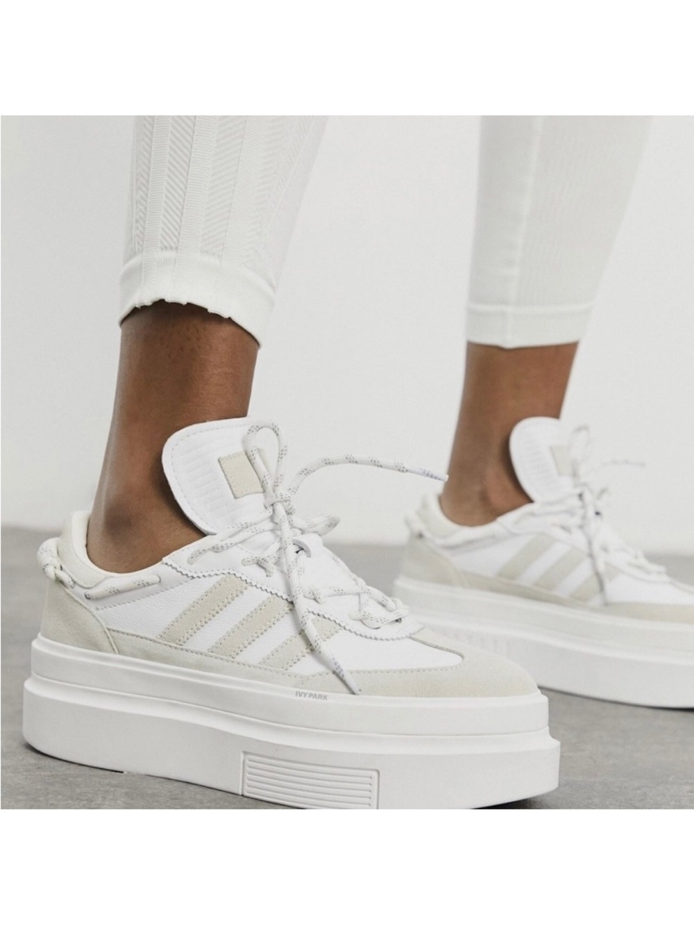 Ivy park x Adidas super sleek 72 Platform Sneakers in White and Cream size 6.5
